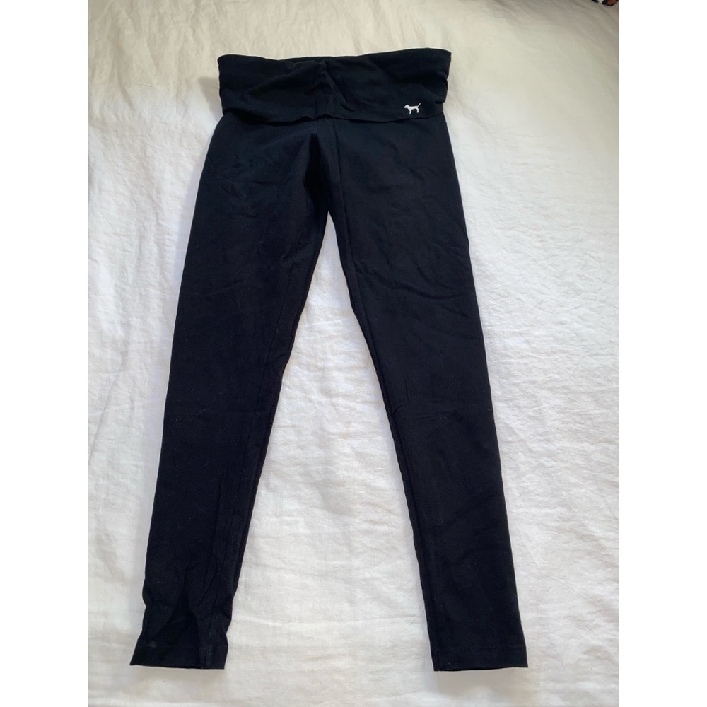 Pink fold over yoga leggings
